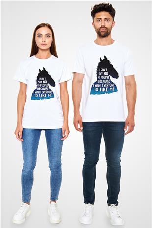 Bojack Horseman Unisex Baskılı Beyaz Tişört - Tshirt