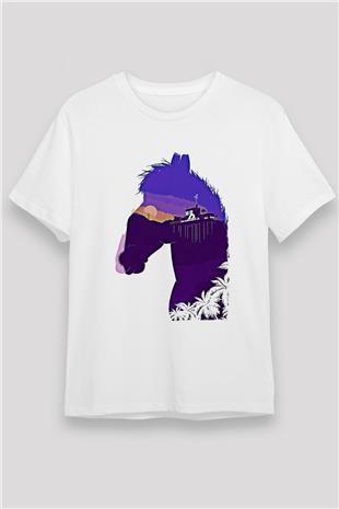 Bojack Horseman Unisex Baskılı Beyaz Tişört - Tshirt