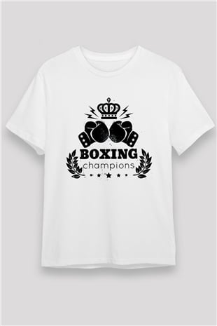 Boks Beyaz Unisex Tişört T-Shirt - TişörtFabrikası