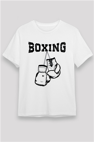 Boks Beyaz Unisex Tişört T-Shirt - TişörtFabrikası