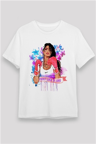 Boks Beyaz Unisex Tişört T-Shirt - TişörtFabrikası