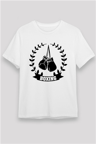 Boks Beyaz Unisex Tişört T-Shirt - TişörtFabrikası