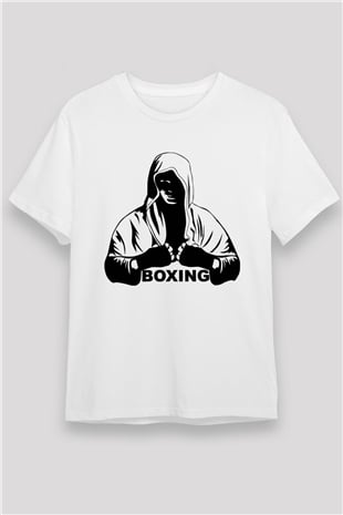 Boks Beyaz Unisex Tişört T-Shirt - TişörtFabrikası