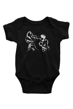 Boks Siyah Bebek Body - Zıbın