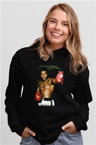 Boks Siyah Unisex Hoodie