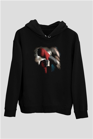 Boks Siyah Unisex Hoodie