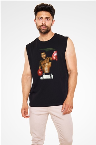 Boks Siyah Unisex Kolsuz Tişört