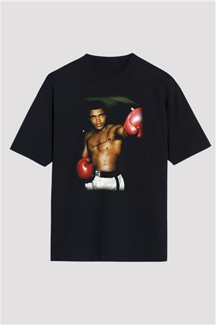 Boks Siyah Unisex Oversize Tişört T-Shirt