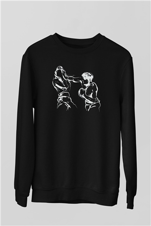 Boks Siyah Unisex Sweatshirt