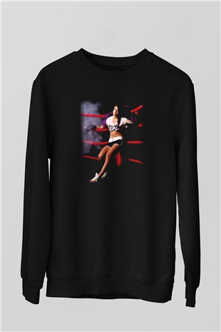 Boks Siyah Unisex Sweatshirt