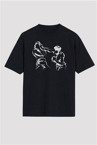 Boks Siyah Oversize Tişört Oversize T-shirt - TişörtFabrikası