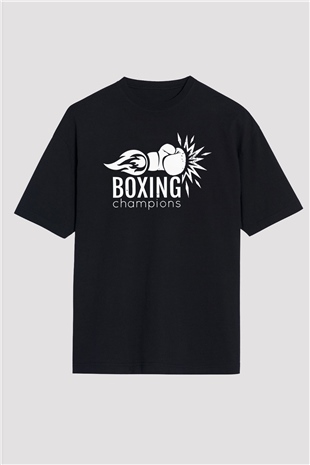 Boks Siyah Oversize Tişört Oversize T-shirt - TişörtFabrikası