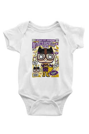 Bombshells Baskılı Unisex Beyaz Bebek Body - Zıbın