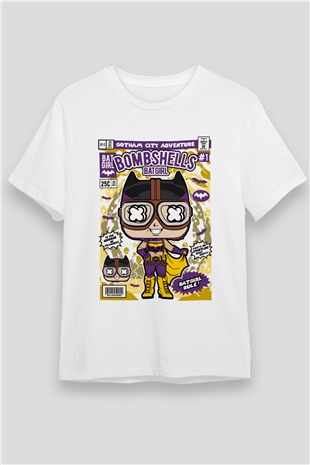 Bombshells Baskılı Unisex Beyaz Tişört