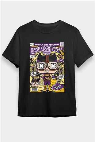 Bombshells Baskılı Unisex Siyah Tişört
