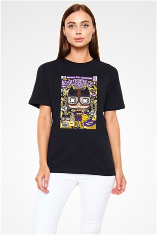 Bombshells Baskılı Unisex Siyah Tişört