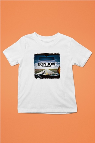 Bon Jovi Baskılı Unisex Beyaz Çocuk Tişört
