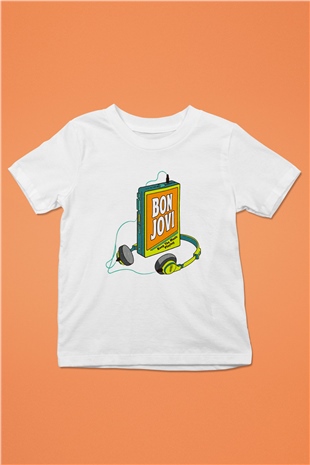 Bon Jovi Beyaz Unisex Çocuk Tişört
