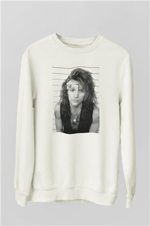 Bon Jovi Beyaz Unisex Sweatshirt