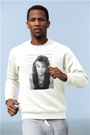 Bon Jovi Beyaz Unisex Sweatshirt