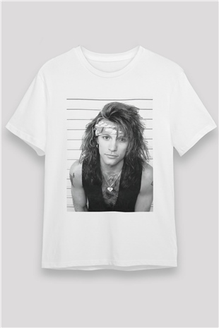 Bon Jovi Beyaz Unisex Tişört T-Shirt - TişörtFabrikası