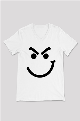 Bon Jovi Beyaz Unisex V Yaka Tişört T-Shirt
