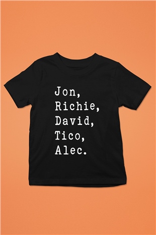 Bon Jovi Siyah Unisex Çocuk Tişört