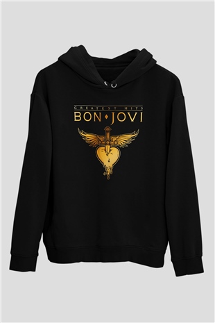 Bon Jovi Siyah Unisex Hoodie