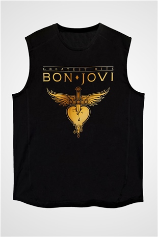 Bon Jovi Siyah Unisex Kolsuz Tişört
