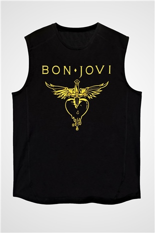 Bon Jovi Siyah Unisex Kolsuz Tişört