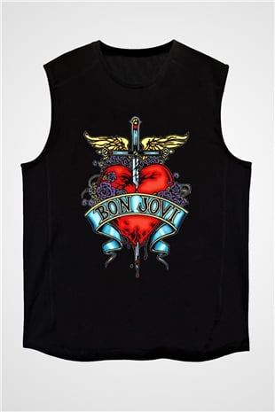 Bon Jovi Siyah Unisex Kolsuz Tişört