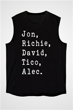 Bon Jovi Siyah Unisex Kolsuz Tişört