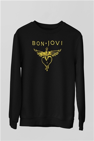 Bon Jovi Siyah Unisex Sweatshirt