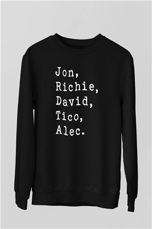 Bon Jovi Siyah Unisex Sweatshirt