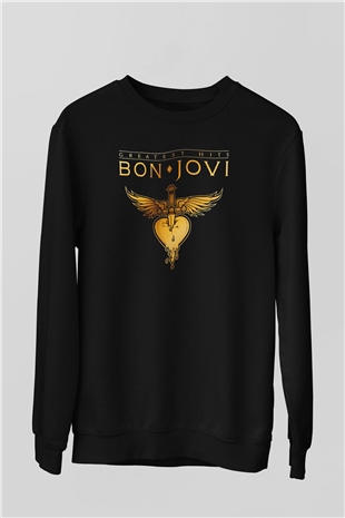 Bon Jovi Siyah Unisex Sweatshirt