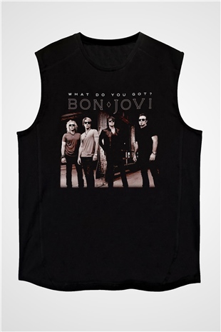 Bon Jovi What Do You Got Siyah Unisex Kolsuz Tişört