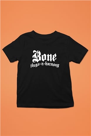 Bone Thugs-n-Harmony Baskılı Siyah Unisex Çocuk Tişört