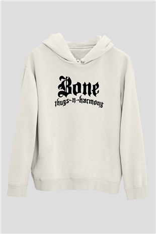 Bone Thugs-n-Harmony Beyaz Unisex Kapşonlu Sweatshirt