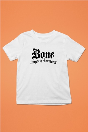 Bone ThugsnHarmony Baskılı Beyaz Unisex Çocuk Tişört