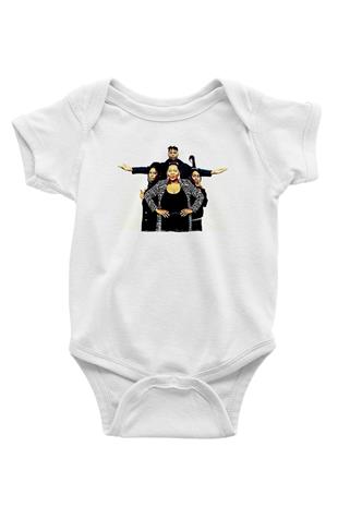 Boney M Baskılı Beyaz Unisex Bebek Body - Zıbın