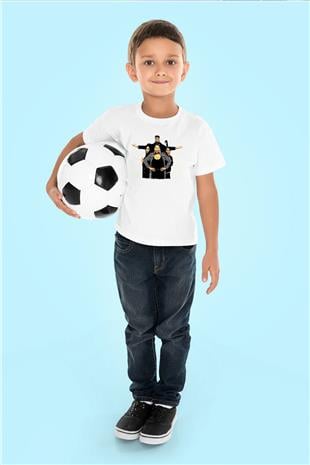Boney M Baskılı Beyaz Unisex Beyaz Çocuk Tişört - Tshirt