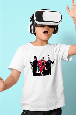 Boney M Baskılı Beyaz Unisex Beyaz Çocuk Tişört - Tshirt