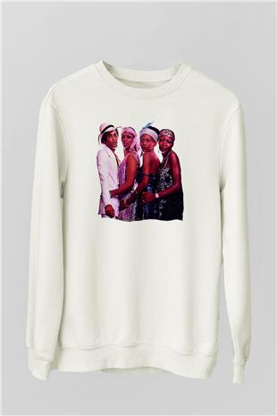 Boney M Baskılı Beyaz Unisex Sweatshirt