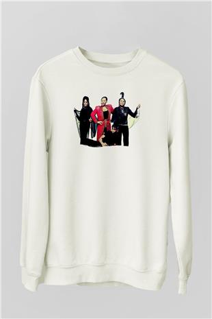 Boney M Baskılı Beyaz Unisex Sweatshirt