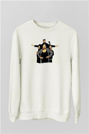 Boney M Baskılı Beyaz Unisex Sweatshirt