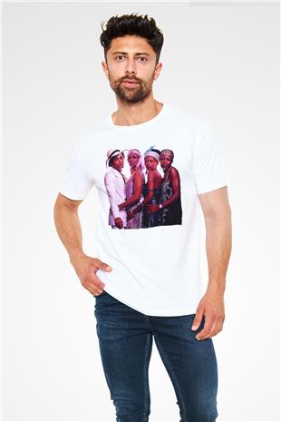 Boney M Baskılı Unisex Beyaz Tişört - Tshirt