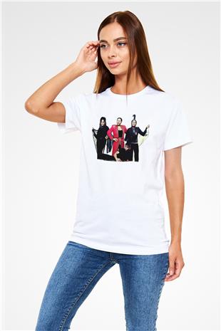 Boney M Baskılı Unisex Beyaz Tişört - Tshirt