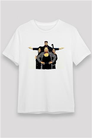Boney M Baskılı Unisex Beyaz Tişört - Tshirt