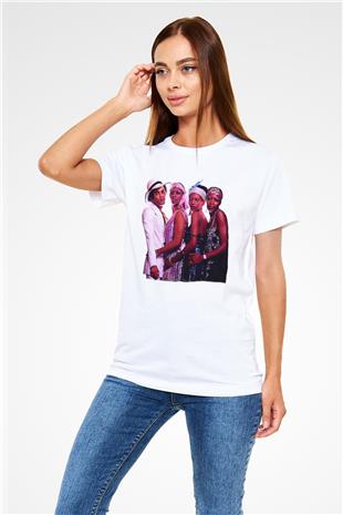 Boney M Baskılı Unisex Beyaz Tişört - Tshirt
