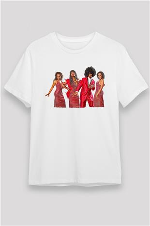 Boney M Baskılı Unisex Beyaz Tişört - Tshirt